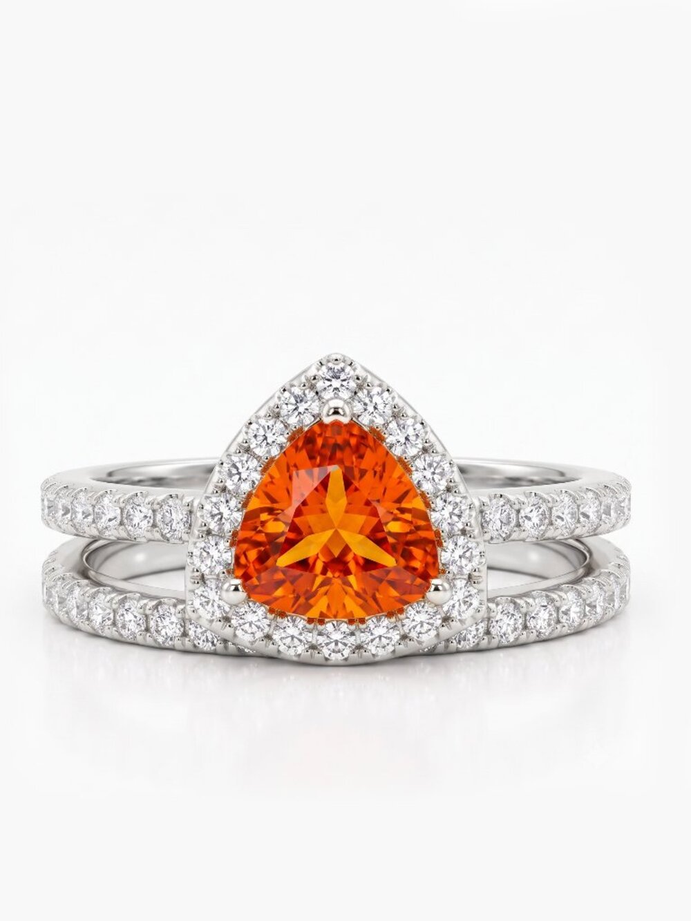 Citrine orange ring set, size 7, 925 Sterling silver Charmed Aroma